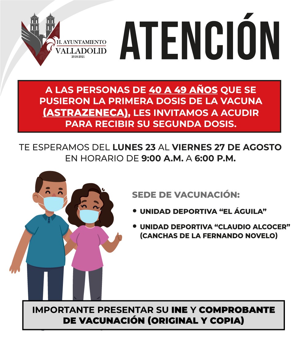 Aplicación de Segunda dosis de la vacuna Aztra-Zeneca en Valladolid.