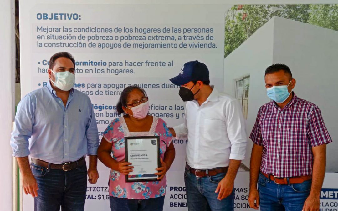 ATESTIGUA JESÚS VIDAL ENTREGA DE ACCIONES DE VIVIENDA Y MATERIAL DE IMPULSO ESCOLAR