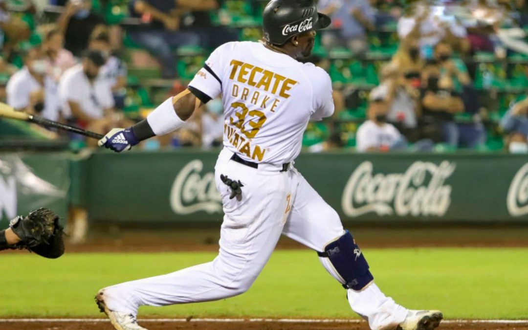 Yadir Drake conecto poderoso bambinazo que dio dos carreras en el primer inning a las fieras peninsulares.