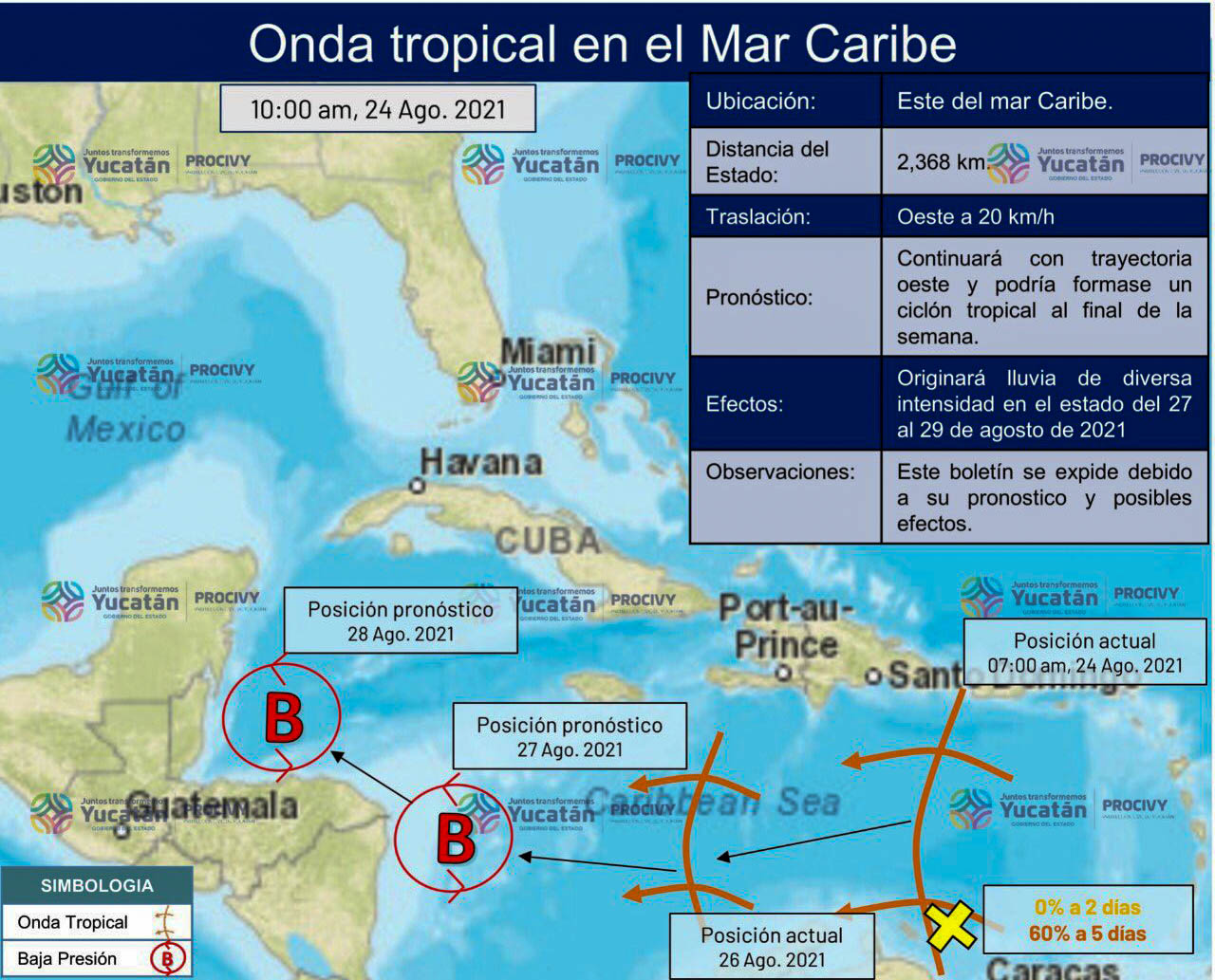 Mañana: Lluvias fuertes con descargas eléctricas por la tarde.
