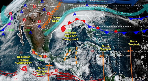 Rachas de viento y lluvias fuertes, se espera para los próximos tres días en Yucatán