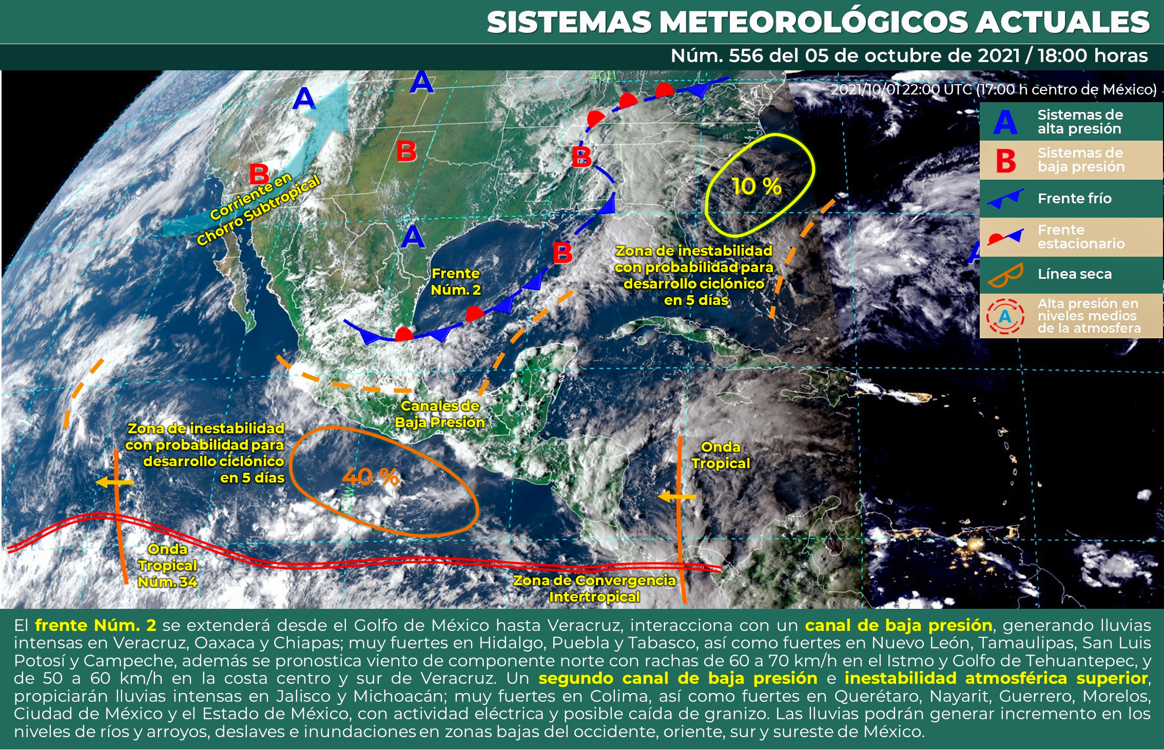 Alerta por lluvias muy fuertes para este jueves.