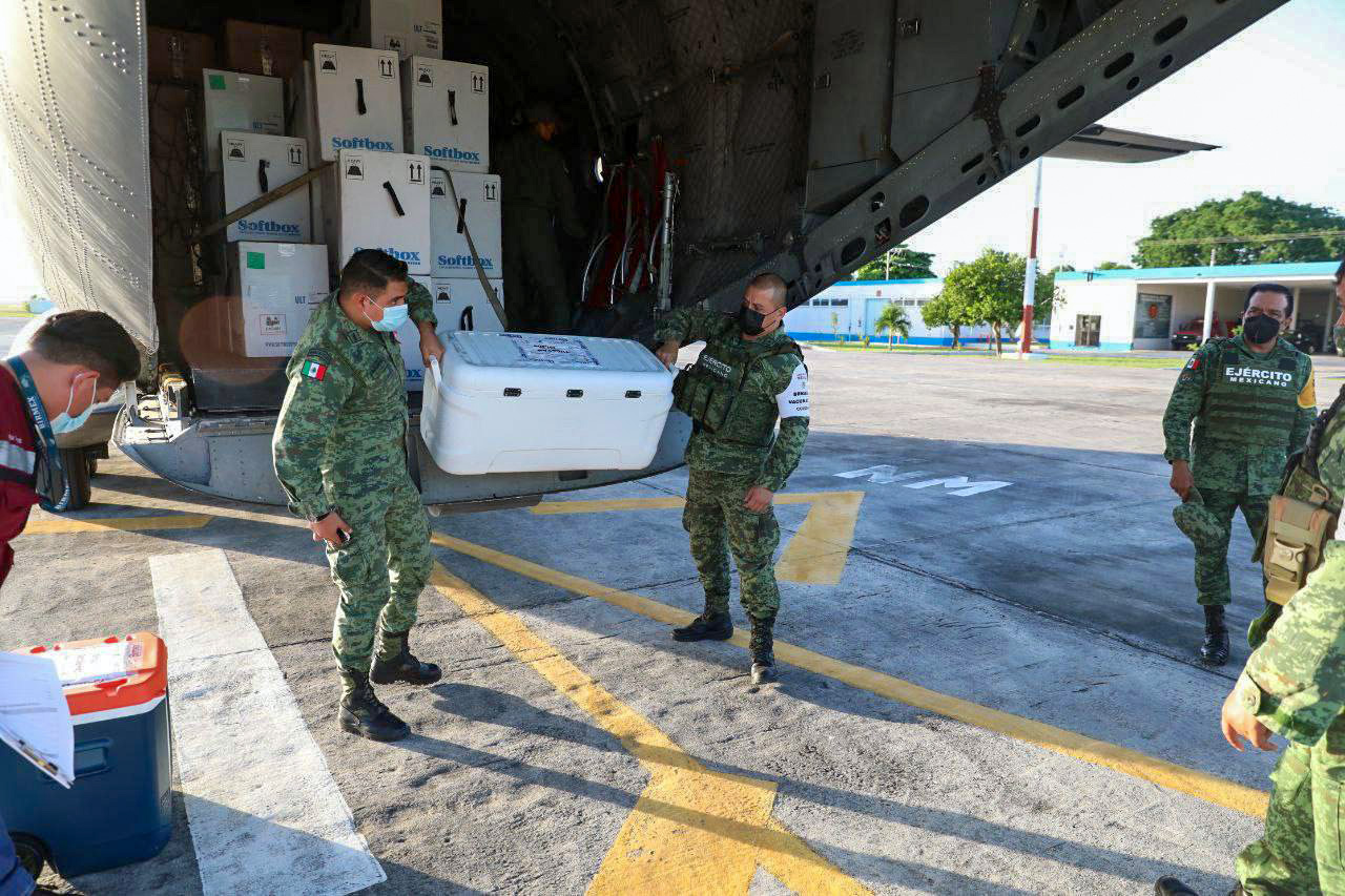 Arriban a Yucatán 170 mil vacunas contra el Coronavirus