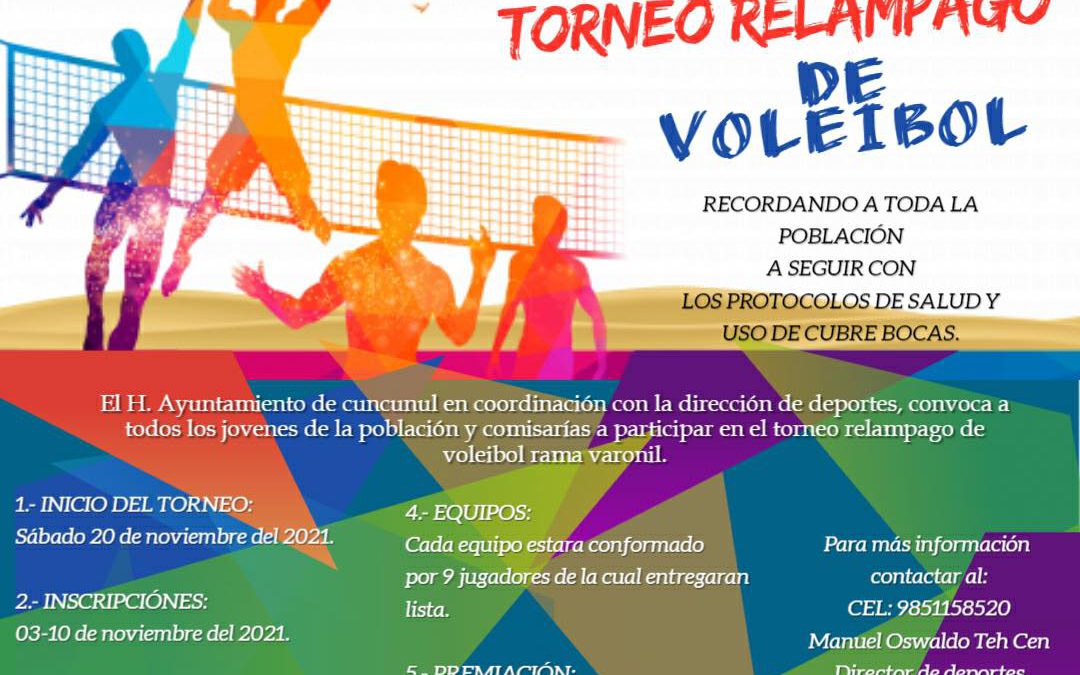 Convocatoria de voleibol del H. Ayuntamiento de Cuncunul.