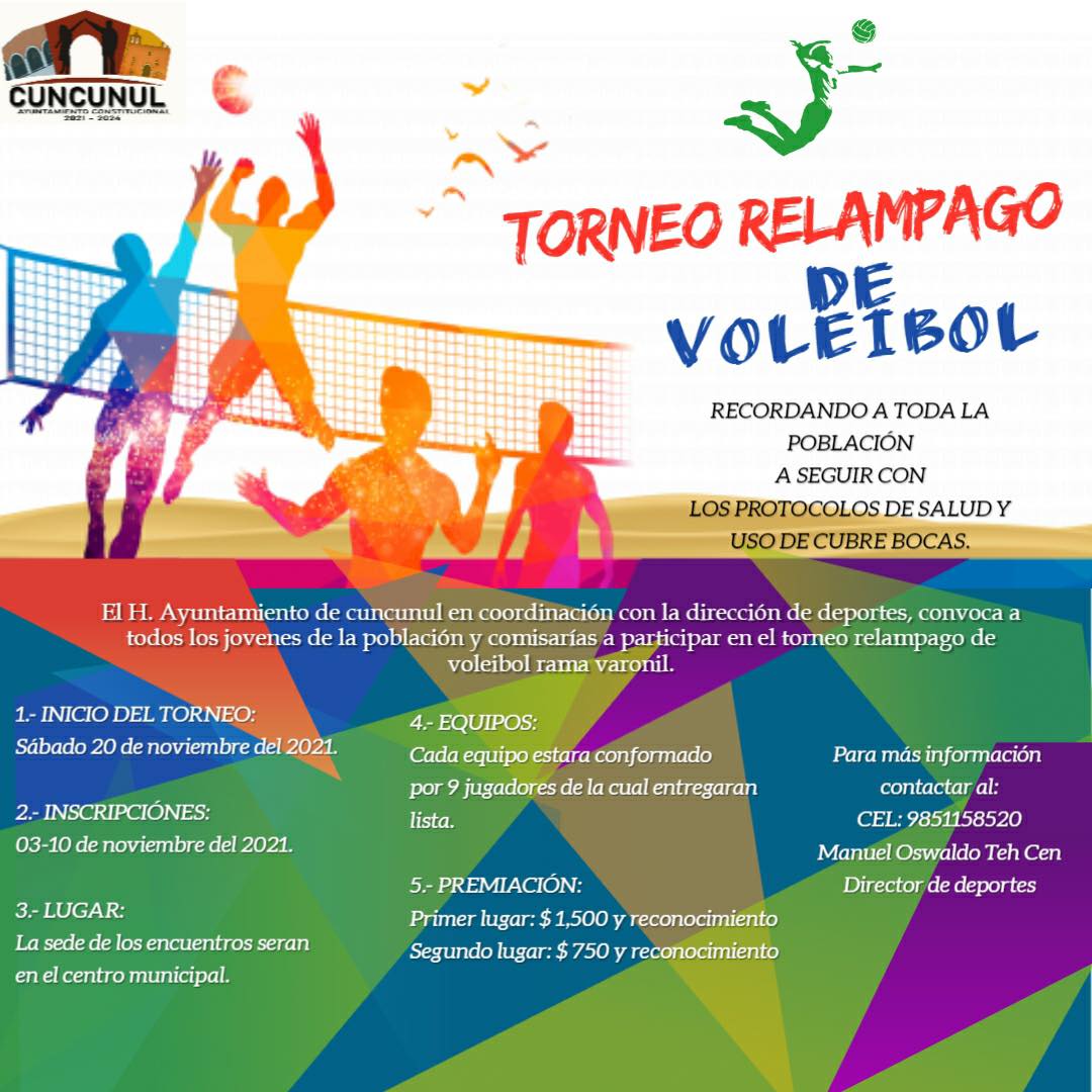 Conmemoraran el 20 de noviembre con torneos relámpagos en Cuncunul.