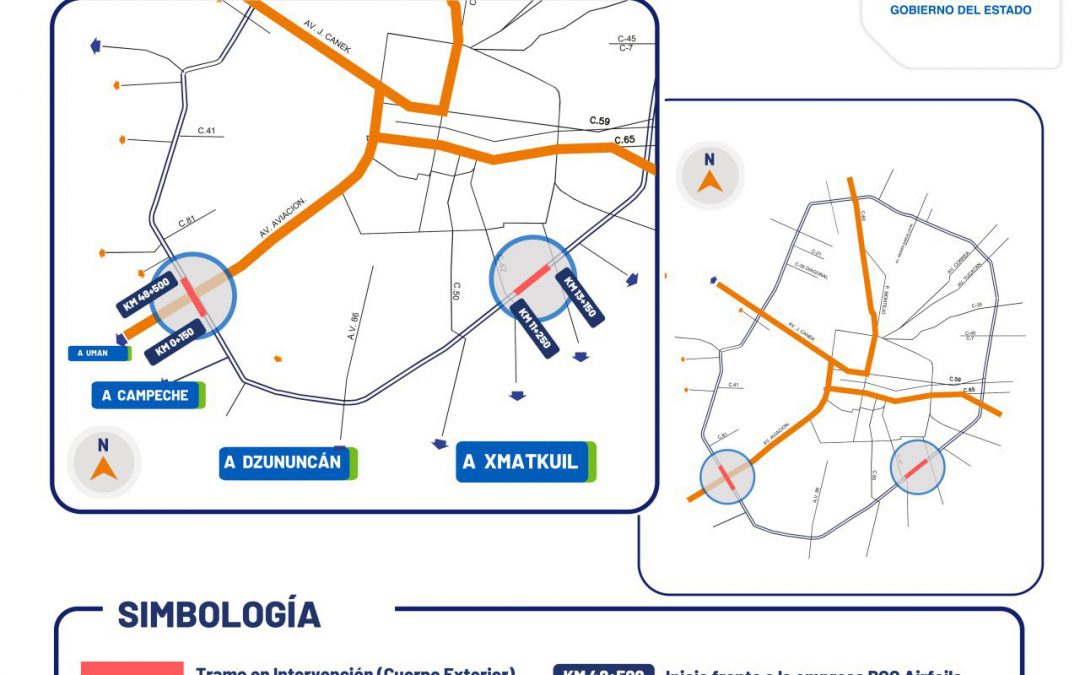 Continúan los trabajos de rehabilitación en 10 kilómetros del Anillo Periférico de Mérida