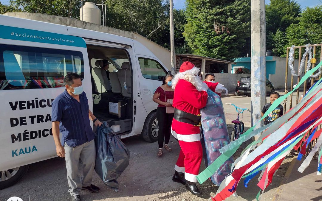 Realizan festejo navideño en Kaua en escuela preescolar.