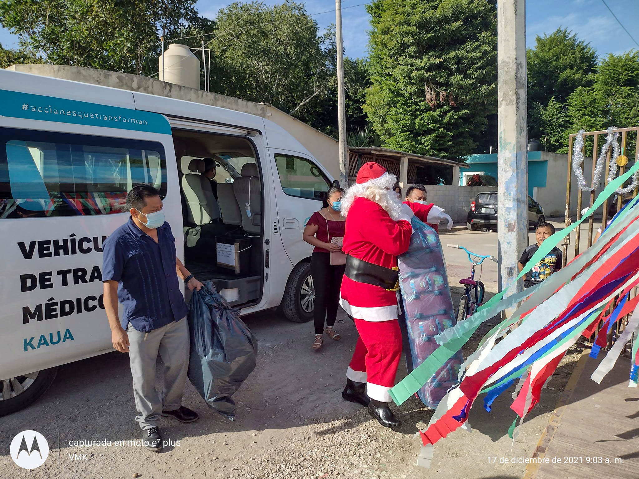 Realizan festejo navideño en Kaua en escuela preescolar.