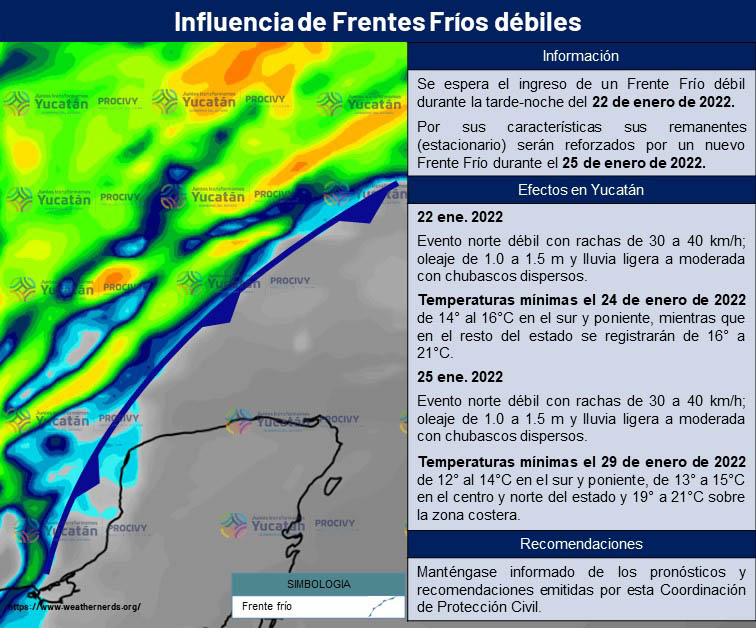 Llama Protección Civil a abrigarse, ante dos frentes fríos próximos.