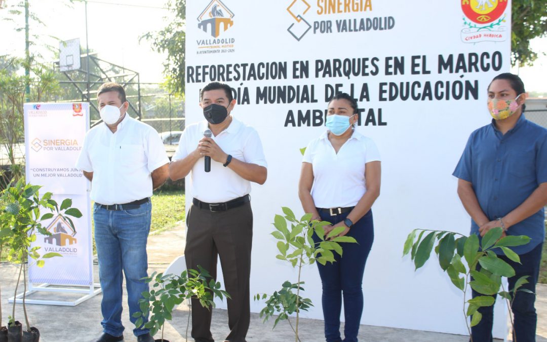 En el marco del día mundial de la educación, el alcalde vallisoletano inicio con la reforestación de 10 parques de la ciudad.