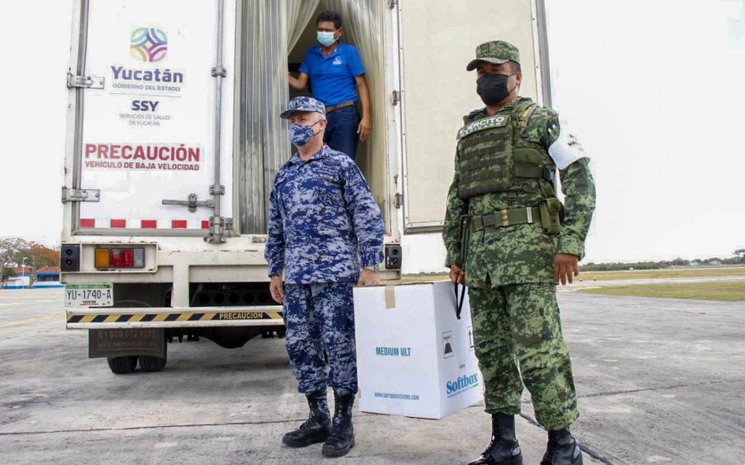 Un nuevo lote con 5,850 dosis de vacunas Pfizer llegaron a Yucatán