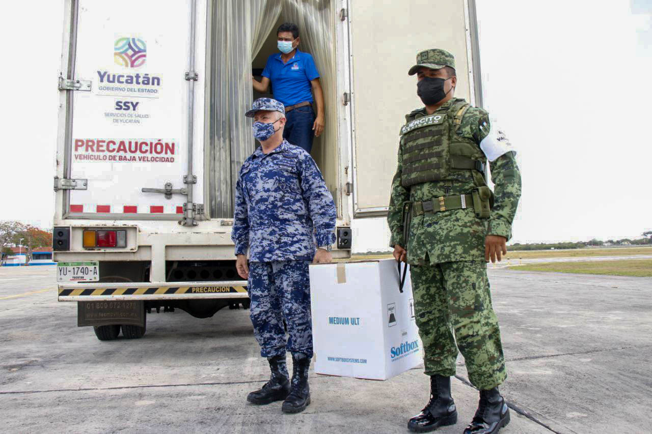 Un nuevo lote con 5,850 dosis de vacunas Pfizer llegaron a Yucatán