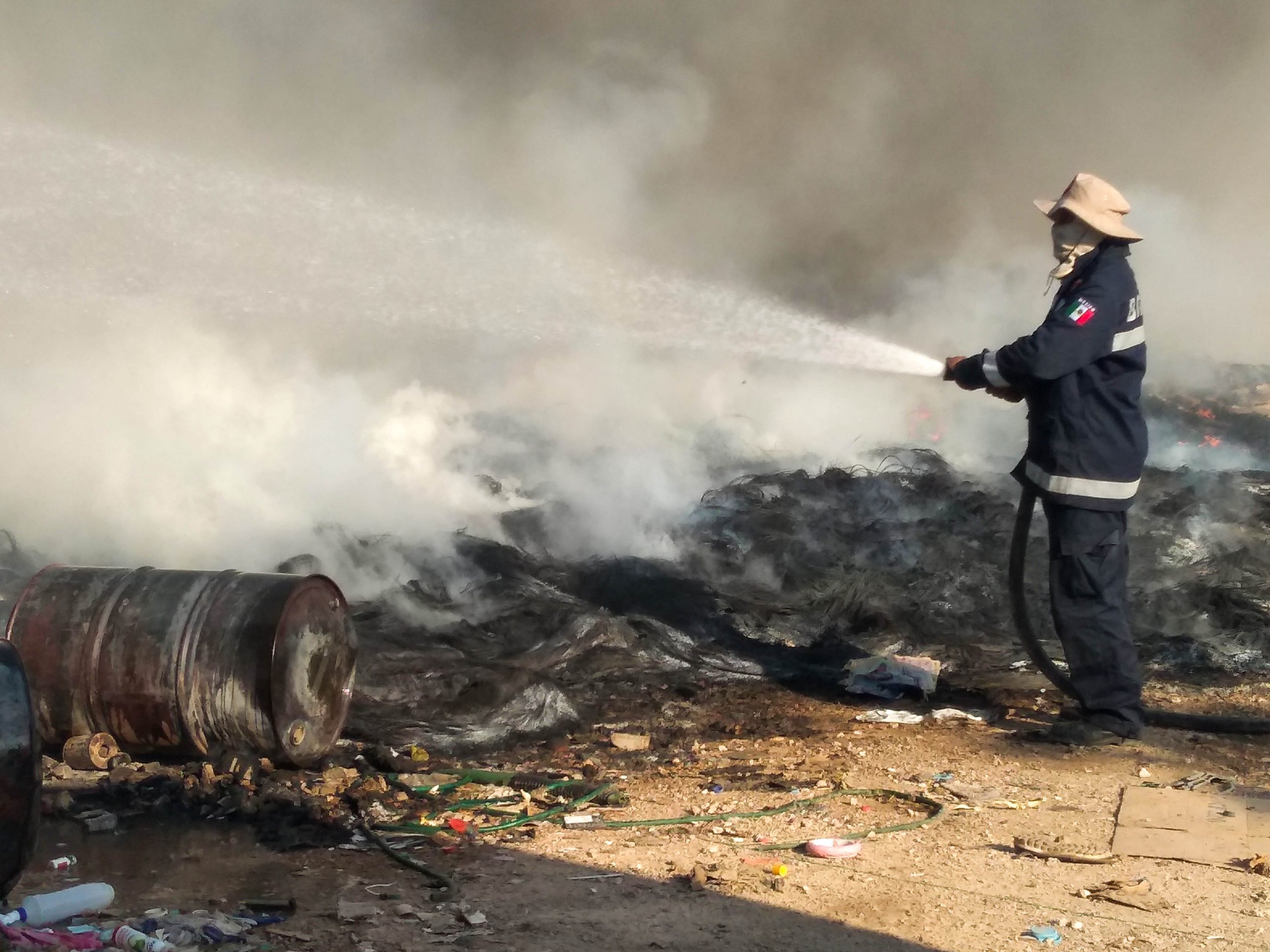 SE INCENDIA EL BASURERO MUNICIPAL DE VALLADOLID.