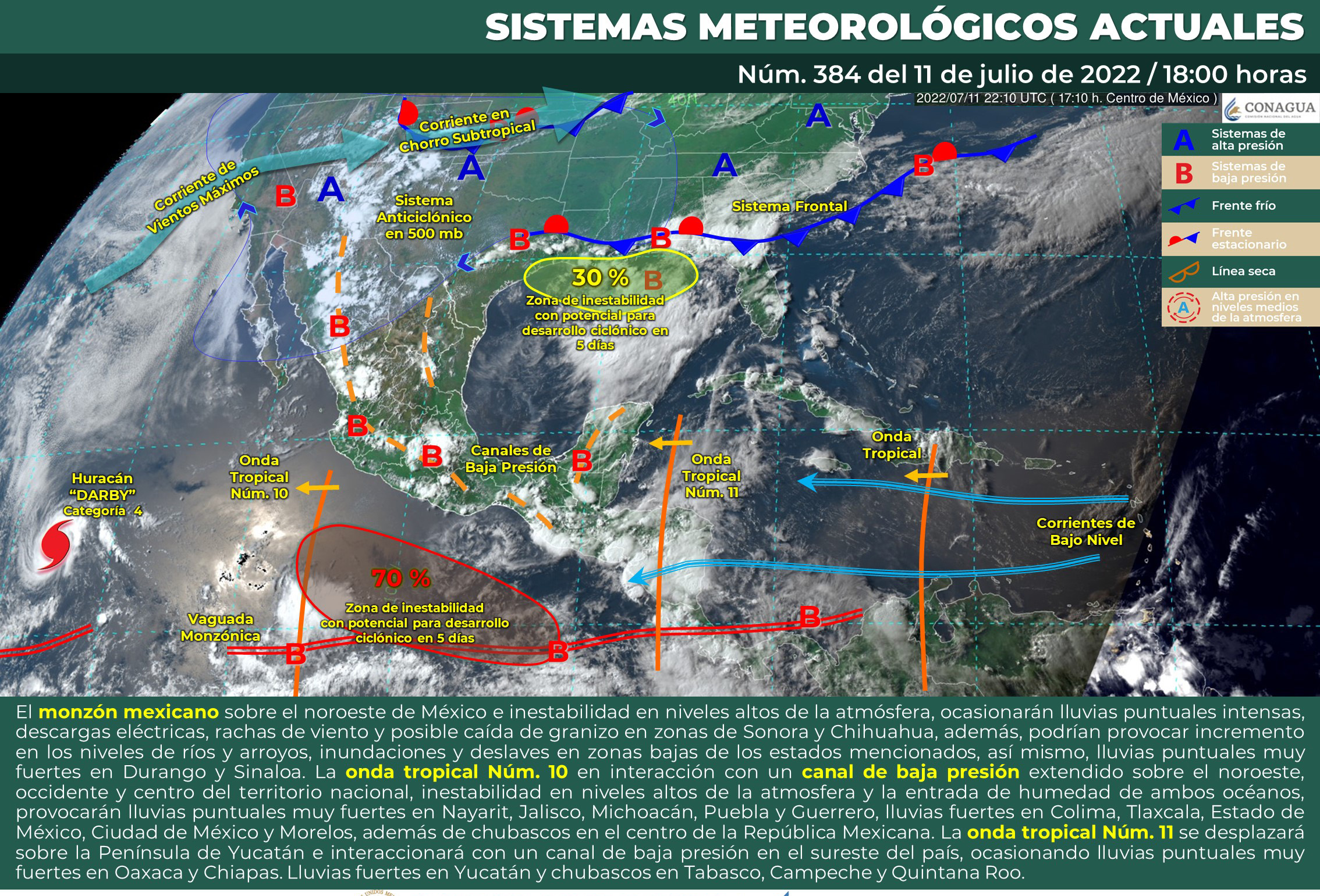 CLIMA EN YUCATÁN: LLEGAN DOS ONDAS TROPICALES A LA PENÍNSULA.