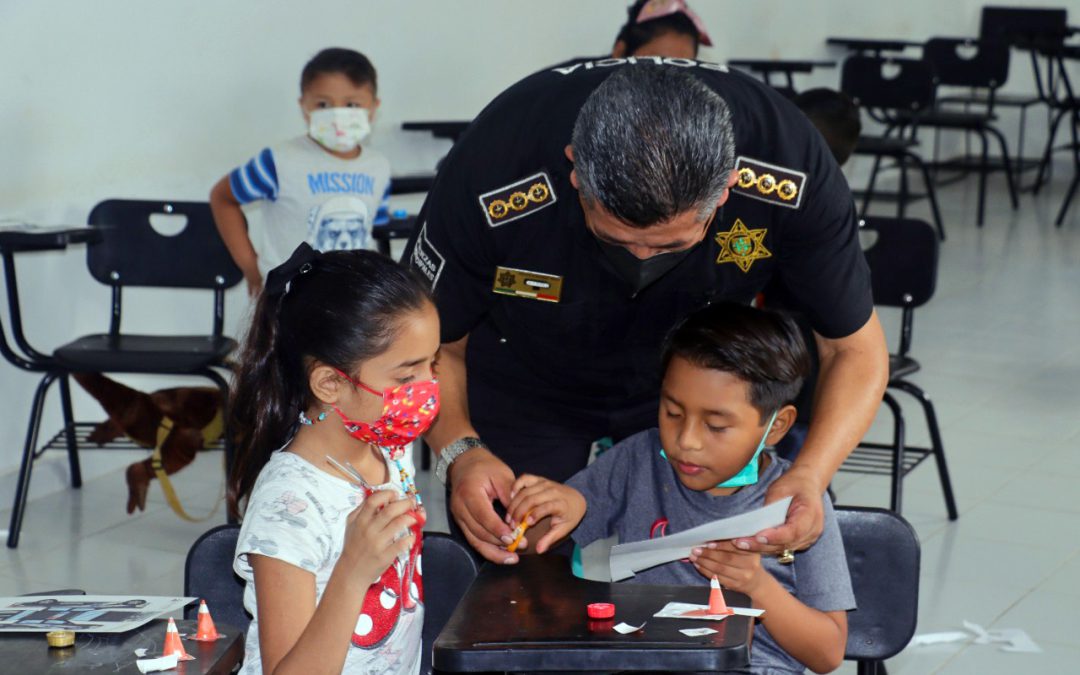 Curso de verano impartido a hijos de policías impartido en las instalaciones de la corporación vallisoletana.