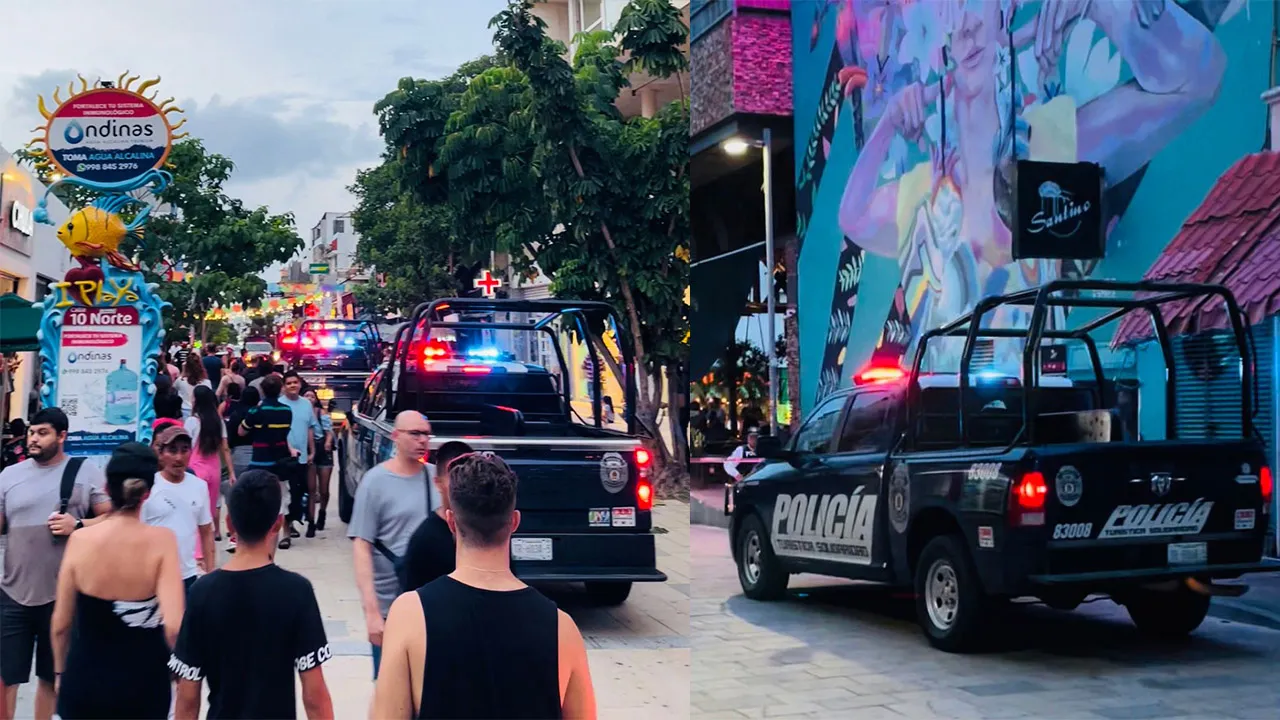 TIROTEO EN LA QUINTA AVENIDA DE PLAYA DEL CARMEN DEJÓ CINCO DETENIDOS