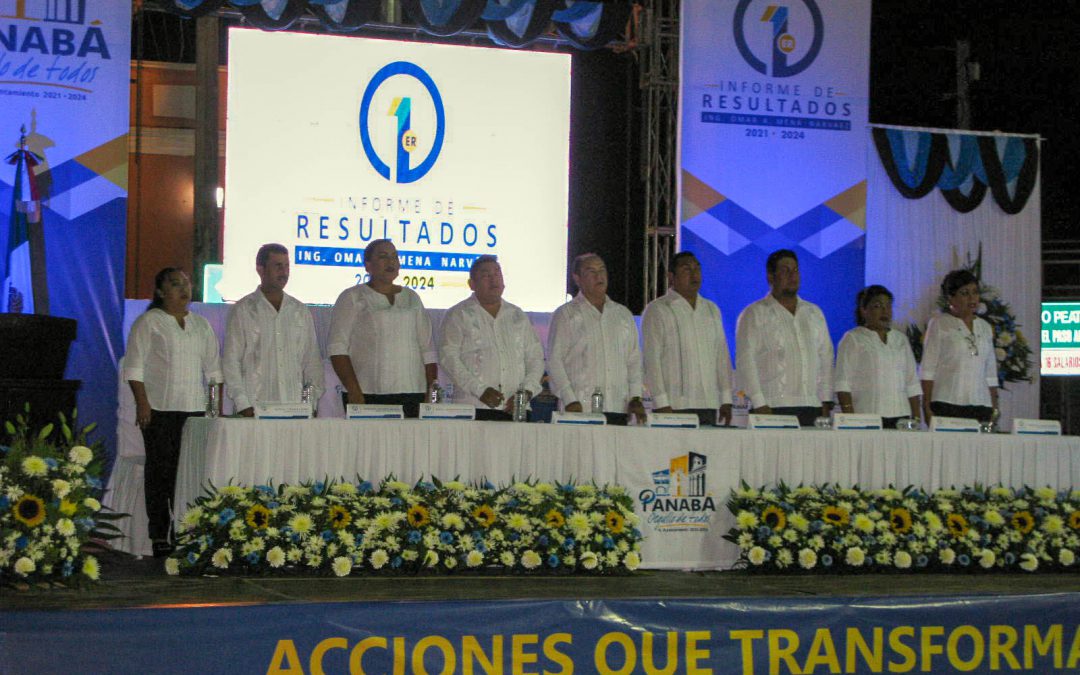 El presidente de Panabá, Ing. Omar Mena Narváez rindió su primer informe de gobierno.