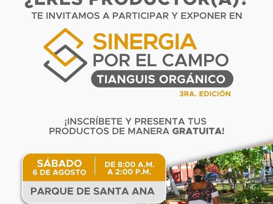 Invitación a productores del campo a participar en el próximo tianguis comercial.