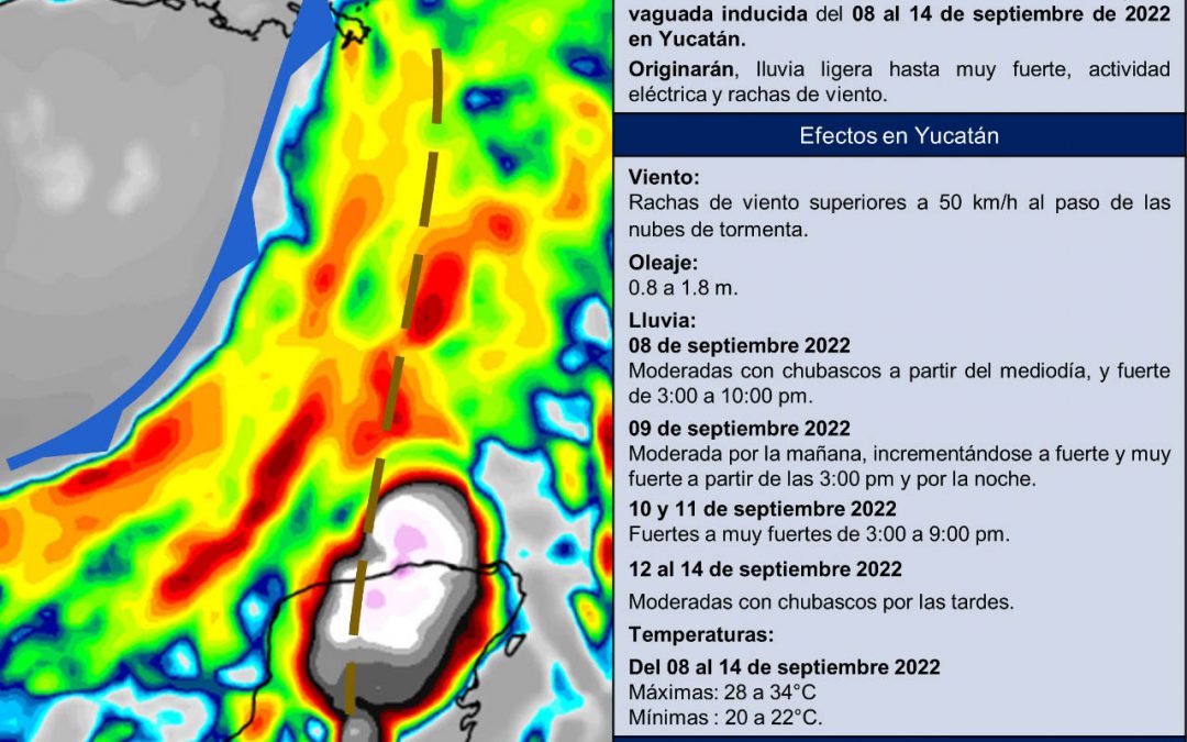 Semana lluviosa para el estado de Yucatán, según indicó Protección Civil del Estado.