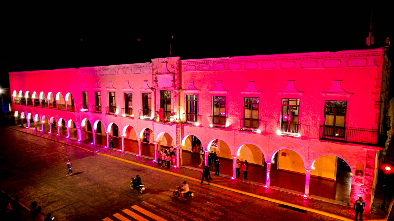 VALLADOLID SE ILUMINA DE ROSA.