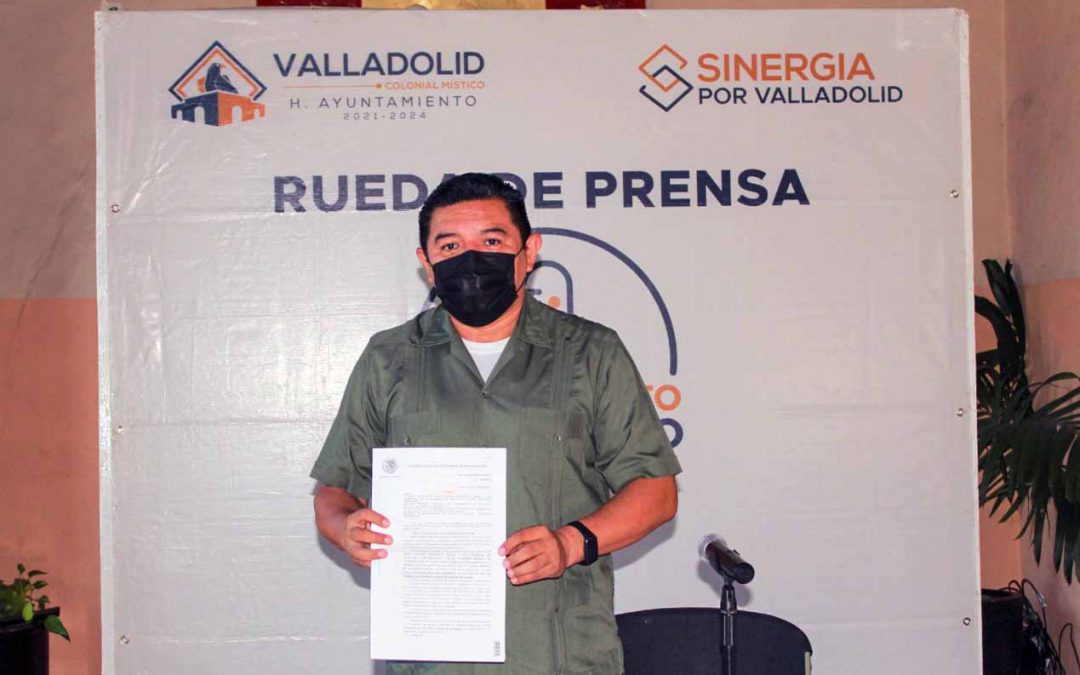 Alfredo Fernández Arceo durante la rueda de prensa en el palacio municipal de Valladolid.