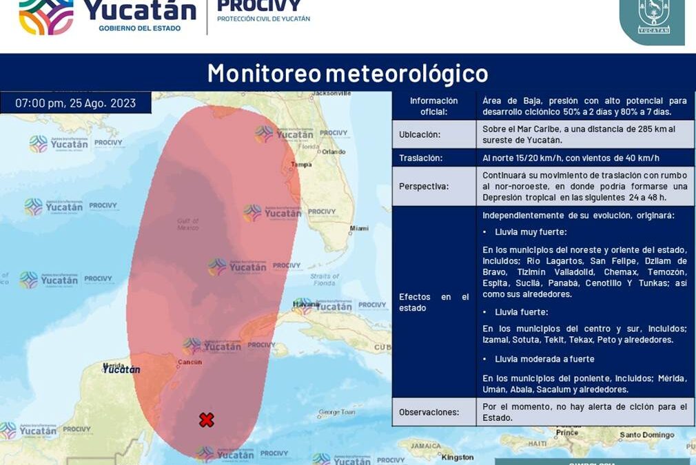 En alerta la península ante la llegada de fuertes lluvias y una tormenta tropical.