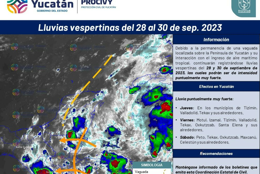 Para este jueves en la tarde se esperan lluvias muy fuertes que podrían extenderse hasta el sábado, principalmente en el oriente y sur del estado, informó la Coordinación Estatal de Protección Civil.