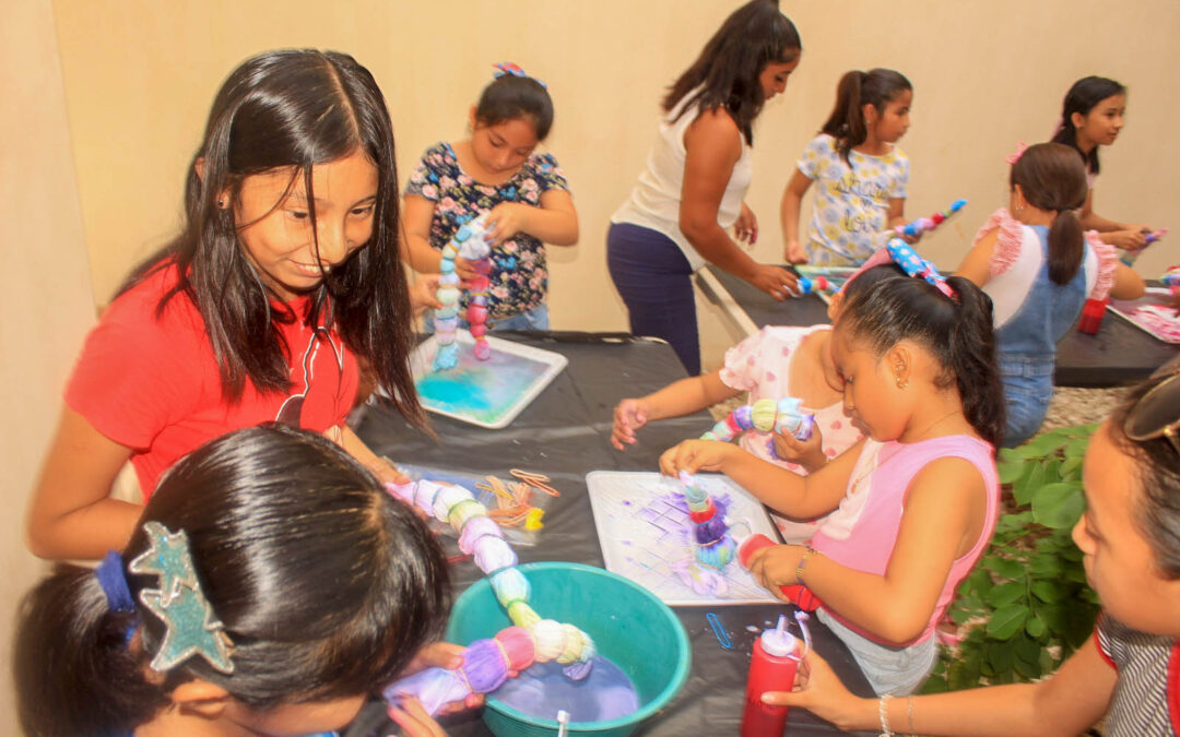 BUENA PARTICIPACIÓN EN TALLERES EN EL DÍA INTERNACIONAL DE LA NIÑA.