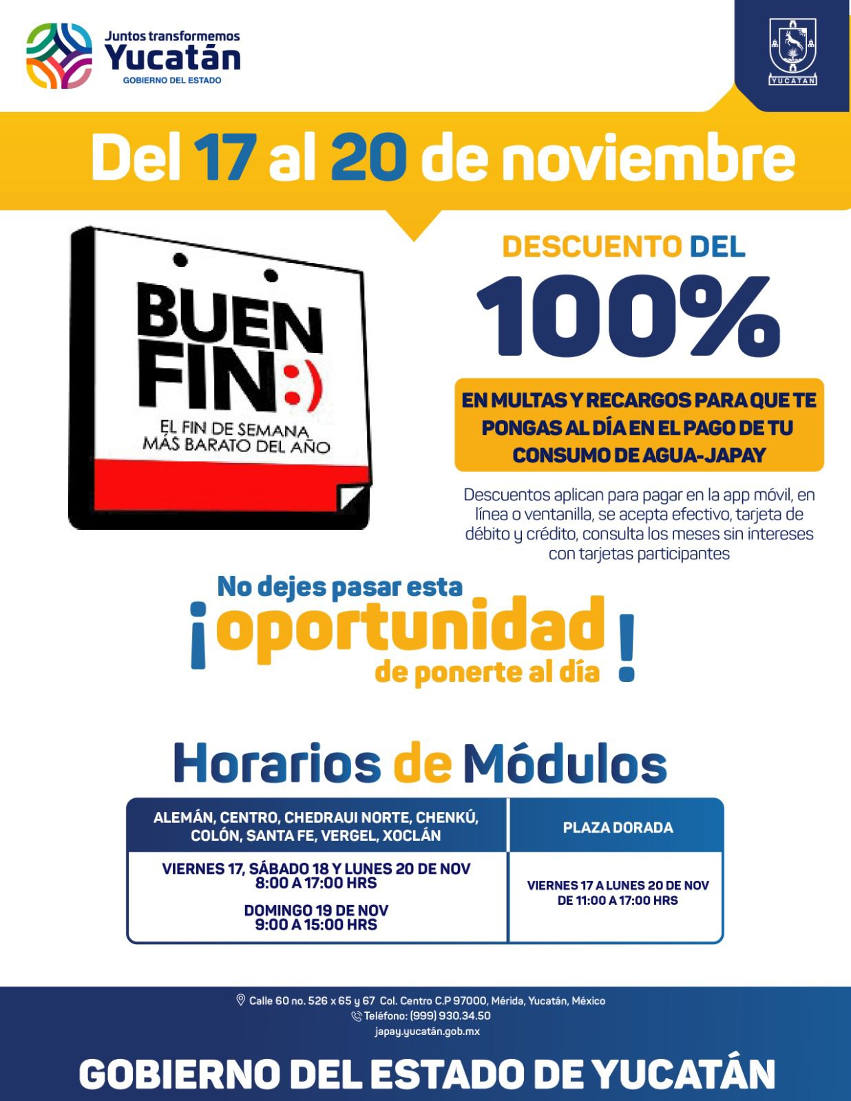 YUCATÁN SE SUMA AL BUEN FIN EN APOYO A LAS FAMILIAS.