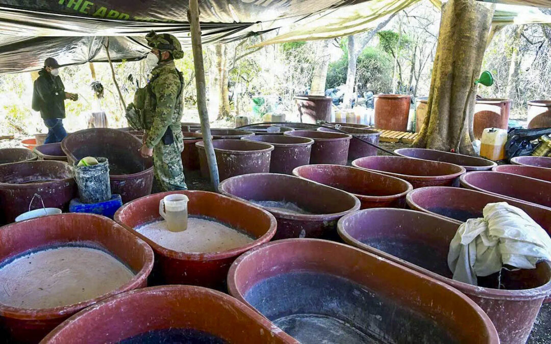 En Sonora, desmantelan Narco-Laboratorio y decomisan casi 100 toneladas de metanfetamina.