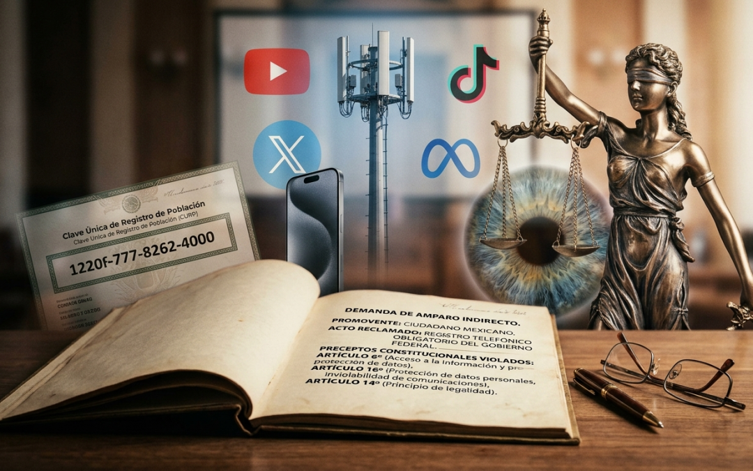 Imagen que ilustra todos los elementos involucrados en el registro/vinculación obligatorio del número telefónico con la CURP.